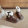 Botas de Cuero con Lazo de Mariposa para Niñas 2026 Otoño/Invierno Nuevas Botas de Princesa Cómodas con Suela Suave para Niños Pequeños/Grandes Botas Martin de Moda para Niños