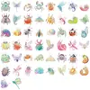 50 Pegatinas Transparentes Creativas Coloridas de Insectos Mascotas Transfronterizas para Decorar Bolsos, Cuadernos, Vasos de Agua, Refrigerador Pegatinas Impermeables