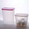 Suministros para Tienda de Té con Leche Tarro Hermético de Plástico Caja para Polvo de Té con Leche Caja Cuadrada para Polvo de Fruta Tarro de Almacenamiento para Tienda de Té con Leche Barril Cuadrado para Frijoles