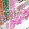 Flor explosiva miçanga de vidro moído string pulseira de contas contas feitas à mão materiais diy cristal cordão de mão contas soltas acessórios