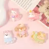 Accesorios de Resina Dibujos Animados Lindos Gatito Transparente Cachorro DIY Pegamento de Crema Funda de Teléfono Pegatinas Accesorios para el Cabello