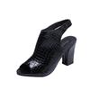 Sandálias Boca de Peixe Femininas 2024 Verão Novas Europeias e Americanas Salto Grosso Sandálias de Moda Feminina Comércio Exterior Transfronteiriço Tamanho Grande Sapatos Femininos