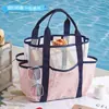 Bolsa de malla para natación de gran capacidad, bolsa de baño, fitness, lavado, hilo de malla, almacenamiento de traje de baño, viaje, bolsa de playa 25 años