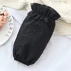 Protetores de Manga Longa de Renda Femininos à Prova d'Água Estilo Coreano, Mangas Protetoras Anti-Sujeira para Jaqueta Puffer para Escritório, Estudo, Tarefas Domésticas e Trabalho