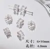 Paquete de 18k chapado en oro color plata cuentas de barril de circón cuentas espaciadoras material para pulsera collar con cuentas DIY accesorios de joyería
