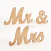 Artesanías de Madera Adornos Mr&Mrs Letras Inglesas Suministros para Bodas Día de San Valentín Accesorios para Bodas Artesanías de Madera