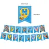 Patrulla Canina Rosa Temática Fiesta Cumpleaños Suministros Bandera de Paw Patrol Banderín Decoraciones de Fiesta