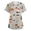 Comércio Exterior Transfronteiriço Amazon AliExpress Europeu e Americano Natal novo feminino T-shirt top com estampa 3D gola V bolso