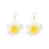 Aretes Étnicos de Perlas y Plumeria de Celebridad de Internet, Nuevos Accesorios Transfronterizos Europeos y Americanos, Aretes Elegantes Franceses