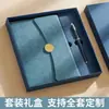 Caderno A5 Logo Personalizado Anotações de Reunião Conjunto Caixa de Presente Caderno de Negócios Espesso com Fivela Redonda Caixa de Presente Personalizada
