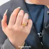 Anillo mariposa con diseño de moda ins punto oro arena diamante cepillado anillo para dedo de moda de lujo ligero lindo sensación de alta gama diseño