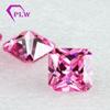 Zircón cuadrado biselado de color piedra desnuda con forma de circonio azul rosa CZ cuadrado negro Naranja Blanco Piedra
