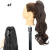 Cola de caballo de peluca de 24 pulgadas de onda grande cabello largo rizado clip de garra fibra sintética cola de caballo alta