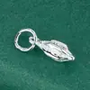 Plata de Ley S925 Colgante de Pez Pequeño Retro Estilo Chino Colgante de Pez Koi Pulsera de Cuerda Trenzada con Cuentas DIY Collar Accesorios de Plata