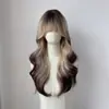 Transmissão ao vivo de produto: Peruca de rede de rosa para cabeça inteira para mulheres, com franja, cachos grandes, cabelo longo cacheado de seda fosca, disponível para dropshipping