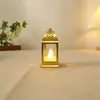 Lanterna de Vento Quadrada de Natal Simples Retrô Cor Sólida Lanterna de Vela Portátil Decoração de Festa de Festival de Natal Lâmpada de Atmosfera