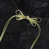 Botones de Rana Qipao Cola Larga Mariposa Cuentas Doradas Botones Estilo Chino Cuentas de Jade Botones con Borla Hecho a Mano Nuevo Estilo Chino Hanfu