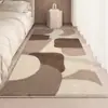 Alfombra Transfronteriza Imitación Cachemir Estilo Crema Felpa Gruesa Alfombrilla para Mesita de Noche de Dormitorio Resistente a Manchas Fácil de Cuidar Felpudo Alfombra de Piso para Sala de Estar