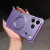 Funda de teléfono con soporte magnético giratorio de ventana grande adecuada para Apple 17 Pro Max iPhone 16 cubierta protectora premium
