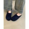 2026 Otoño Temprano Nuevo Estilo Ins Simples Mocasines Cerrados de Gamuza para Mujer Casual Retro Exteriores Medias Zapatillas Estilo Birkenstock