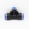 Conector de Tubería de Tres Vías de Conexión Rápida de Alta Presión 12-8-12, Cabezal de Aspersión Atomizador Universal para Riego, Colección de Accesorios de Conector de Tres Vías de 12 mm