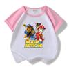 Ropa para niños del equipo Wang Wang, camiseta de manga corta de algodón, pantalones cortos, traje casual de dos piezas para niños de verano nuevos y atractivos.