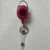 Chaveiro Retrátil Oval para Exterior de Cor Sólida Porta-Crachá Chaveiro Retrátil