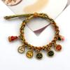 Pulseira de Mão da Riqueza em Cinco Direções Estilo Xizang Corda Colorida Tecida à Mão Amantes Corda Vermelha Linha Colorida Corda de Mão