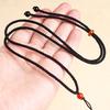 Colar simples de ágata vermelha e cordão elegante ajustável com fivela de paz e pingente de jade jade ouro pingente feito à mão corda atacado