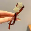 Elegante Pinza para el Cabello para Mujer, Pinza Retorcida de Alta Gama para la Parte Posterior de la Cabeza, Pasador Floral, Accesorio para el Cabello, Pinza de Pato, Pasador