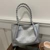 Bolsa Grande para Mulheres 2025 Nova Bolsa de Ombro Cor Pura Bolsa da Moda de Grande Capacidade Bolsa Tote Simples Bolsa para o Dia a Dia