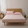Lençol de cama e lençol com elástico estilo japonês Muji Nishikawa, 100% algodão 60s, item único, roupa de cama 100% algodão para camas de 1.5-1.8M, cor sólida, novo