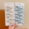 Grampo de Cabelo com Laço Doce Estilo Fresco Infantil Super Fada Menina Franja Lateral Cabelo Desfiado Acessório de Cabeça Presilha Bico de Pato