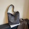 Nova Bolsa de Lona Grande Capacidade 2026 para Estudantes Universitárias, para Ir ao Trabalho, Bolsa Tote Casual com um Toque Relaxado