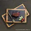 Plato de roca creativo para restaurante plato para bistec Tomahawk pizarra de restaurante plato occidental vajilla de pizarra plato de columpio de madera al por mayor