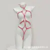 Conjunto de Roupa Íntima Bondage Sm Sedutora Vermelha com Corda de Tentação Qqny Roupa de Rede de Tentação Uniforme para Mulheres 2792