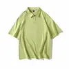 Camisa polo masculina Marca Tide lapela manga curta camiseta tamanho grande gordo verão moda masculina japonesa versátil Algodão Cor