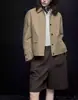 Chaqueta de Trabajo Corta Khaki Moment para Mujer Producto Nuevo Primavera 2026 Holgada Casual Sencilla Versátil Sensación de Alta Gama