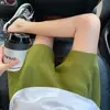 Shorts de Seda de Gelo Moda Feminina Plus Size Calças Esportivas de Cinco Pontos Estilo de Rua Conjunto Emagrecedor Calças Femininas de Verão 100kg Tendência