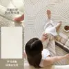 Alfombra de Sala de Estar Estilo Crema de Amazon Transfronteriza Barro de Diatomeas Seda Beige Sentido Geométrico Simple Alfombra Antideslizante Cobertura Total para Dormitorio