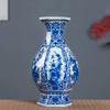 Porcelana de Jingdezhen Estilo Neo-clássico Moderno Chinês Estilo Europeu Vaso Plano Cerâmica Porcelana Azul e Branca Moldura Antiga Ornamentos de Entrada