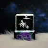 Luz de noche de cristal con cielo estrellado al por mayor transfronteriza con grabado interno, lámpara de mesita de noche LED para dormitorio, pieza decorativa de mesa, regalo creativo