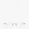 Gafas de Miopía Ajustables sin Graduación de Titanio Puro Estilo Jackson Wang para Mujer, Gafas Antiluz Azul sin Montura para Hombre