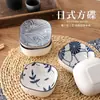Plato Pequeño de Cerámica Cuadrado para Postre Vajilla Japonesa Vintage Plato para Salsas Casero Plato para Condimentos de Sushi Envío Gratis