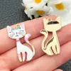Impresión de Gota de Aceite Transfronteriza Lindo Gato Dibujo Animado Animal Colgante DIY Pulsera Collar Llavero Accesorios de Joyería