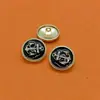 Botón de aleación para hombre y mujer, redondo de metal, Vintage, Ancla, hebilla cosida a mano, botón de moda para cortavientos, botón de alta gama