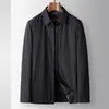 Chaqueta de Algodón para Hombre Otoño/Invierno 2026, Cuello Desmontable, Forro de Chaleco, Abrigo Ligero de Lujo para Jóvenes de Negocios de Gama Alta