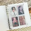 Fichário A5 de Quatro Bolsos para Cartas Álbum de Ídolo Álbum de Armazenamento de Cartas Pequenas Perseguindo Estrelas Páginas Internas de Folha Solta Cartão Postal Quatro Bolsos a5 Álbum de Fotos