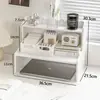Organizador de Escritorio de Oficina Rejilla Multicapa Caja de Almacenamiento para Cosméticos Estante Estante de Almacenamiento para Dormitorio
