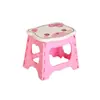 Cadeira dobrável infantil, banquinho dobrável portátil, banquinho de dois tons trançado em bambu, banquinho plástico para exterior, empilhável, portátil e fácil de guardar